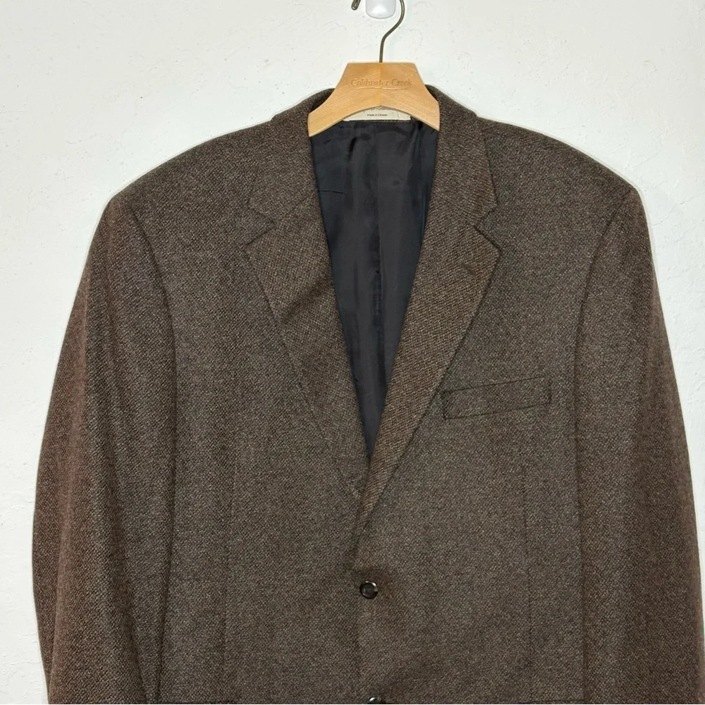 John W. Nordstrom‎ Wool Cashmere Blazer Jacket Mens 46 L-T Brown Sports Coat